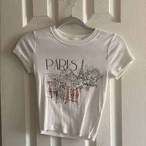 White Paris Graphic Kids T-Shirt